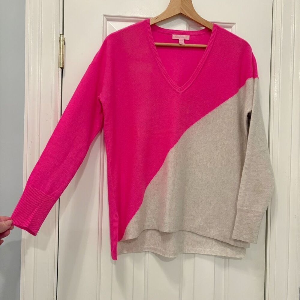 Lilly Pulitzer Napa Sweater 100% Cashmere V Neck Pullover XS $228.00 - Picture 4 of 8
